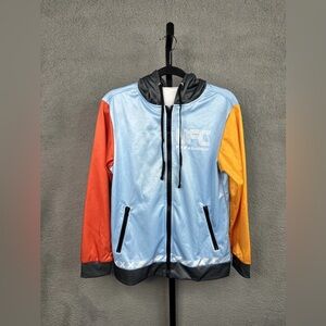 UFC Focus Fuels Champions Jacket Multicolored Hood Front Pockets Men’s Sz S NWOT